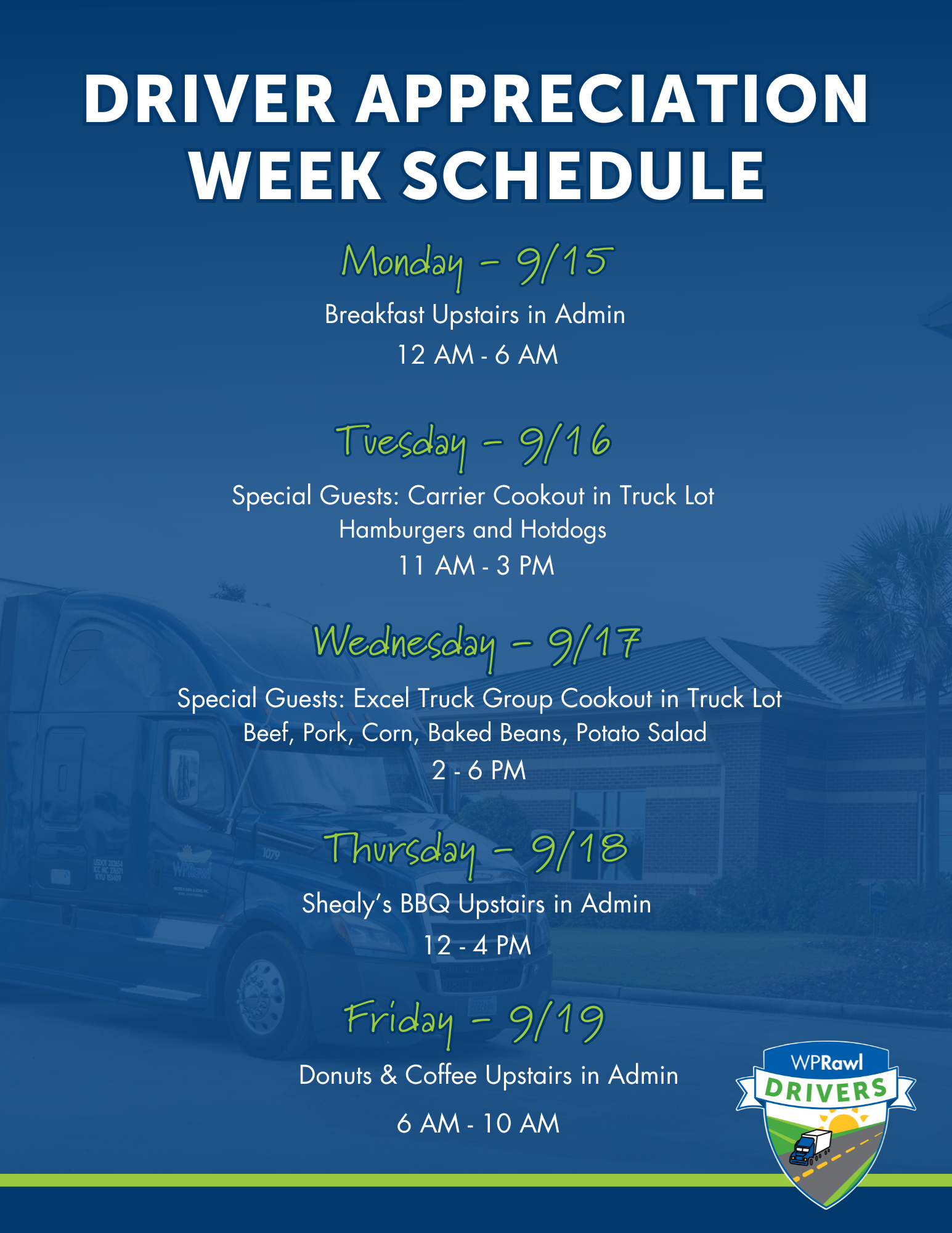 Driver Appreciation Week 2025