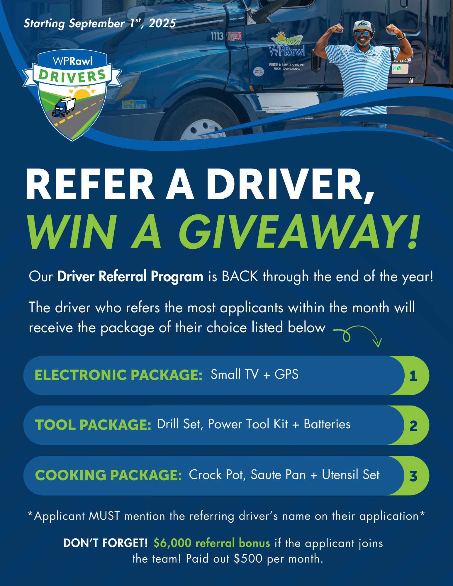 Monthly Driver Referral Program 2025